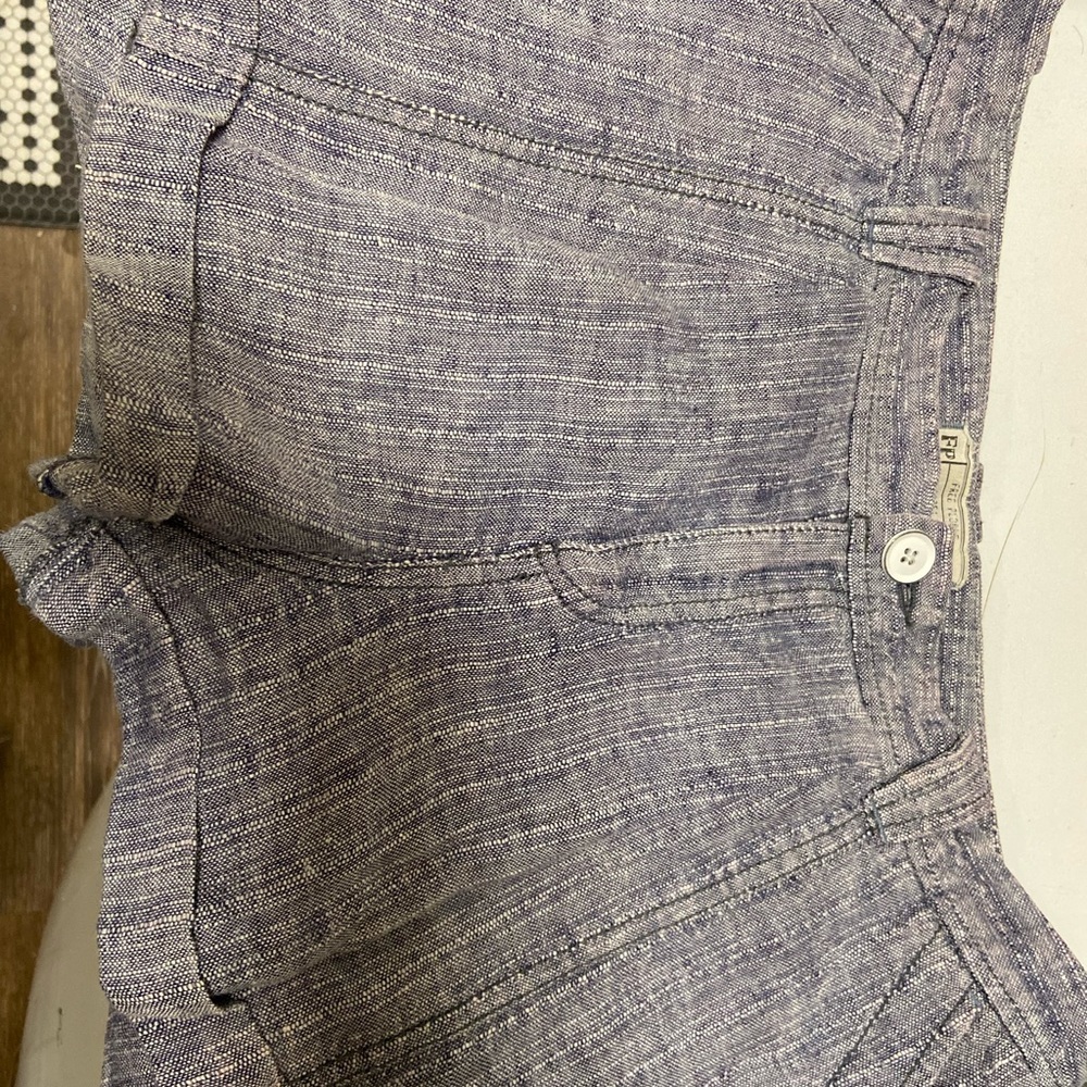 Free People Light Blue Woven Shorts